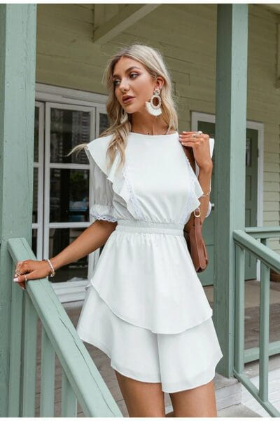 Vestido bohemio blanco corto sublime