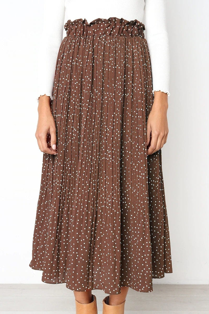 falda bohemia elegante marrón