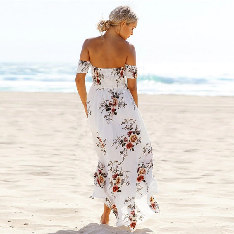 foto mujer playa vestido 2